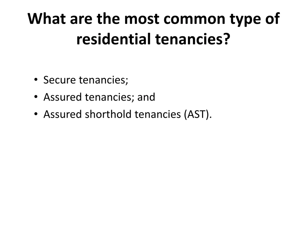 what are the most common type of residential