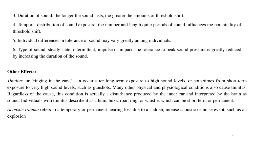 3 duration of sound the longer the sound lasts