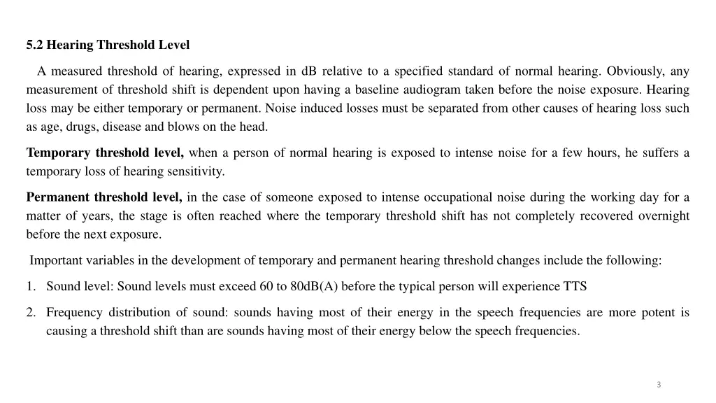 5 2 hearing threshold level