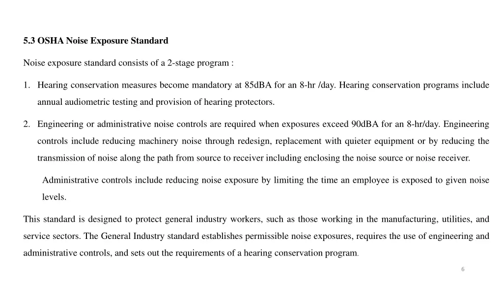 5 3 osha noise exposure standard