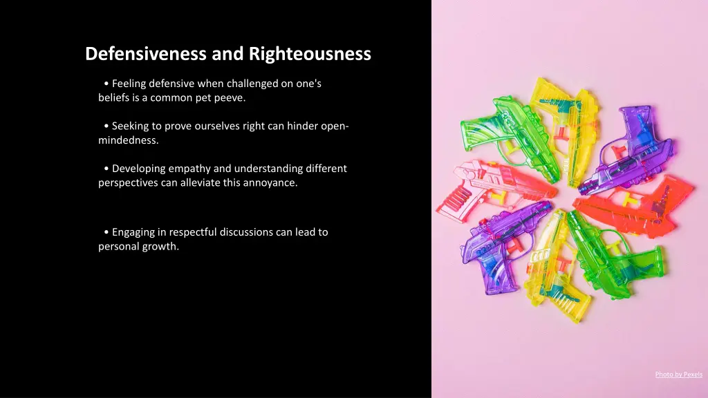 defensiveness and righteousness