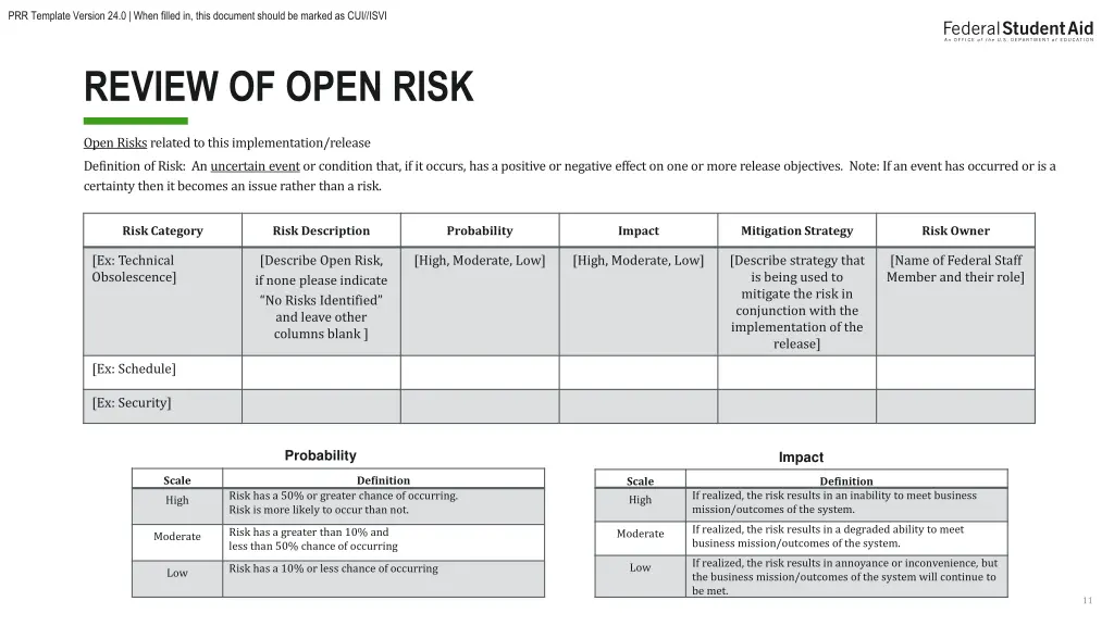 prr template version 24 0 when filled in this 10