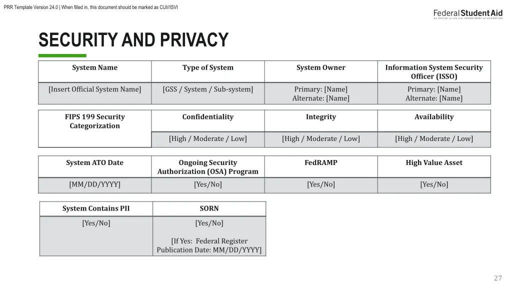 prr template version 24 0 when filled in this 26