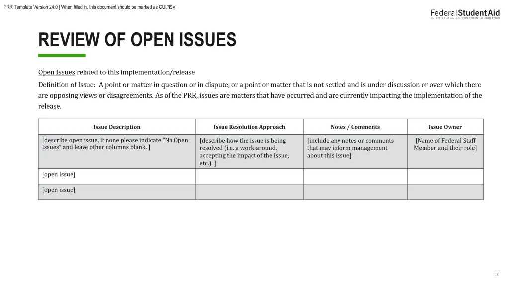 prr template version 24 0 when filled in this 9