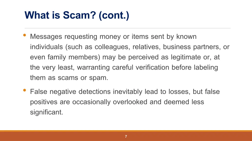 what is scam cont