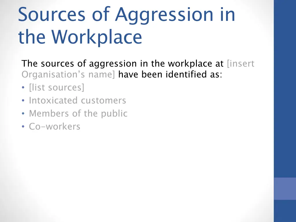 sources of aggression in the workplace 1