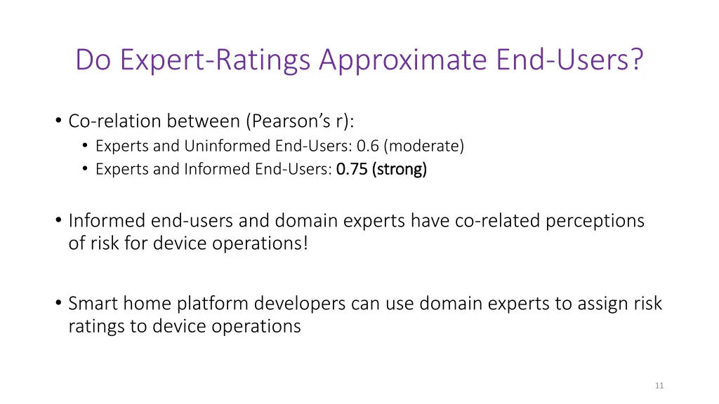 do expert ratings approximate end users