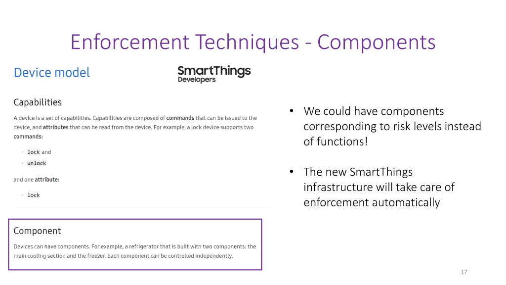 enforcement techniques components