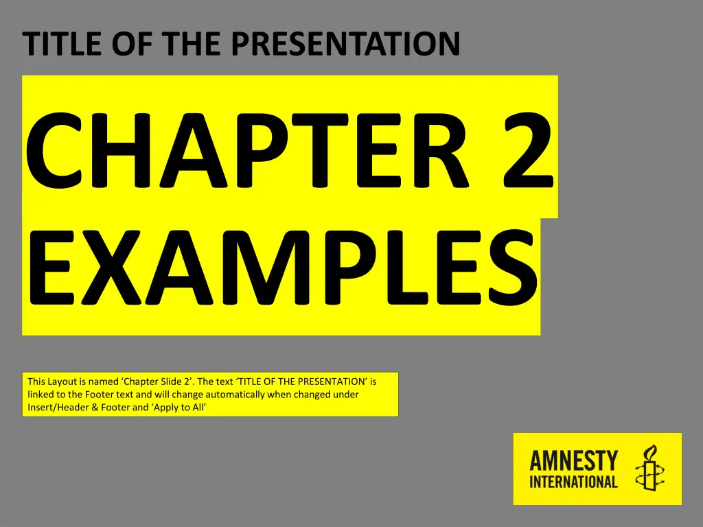 title of the presentation chapter 2 examples