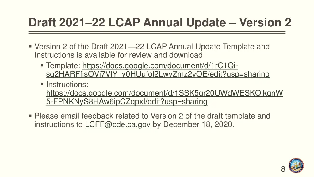 draft 2021 22 lcap annual update version 2