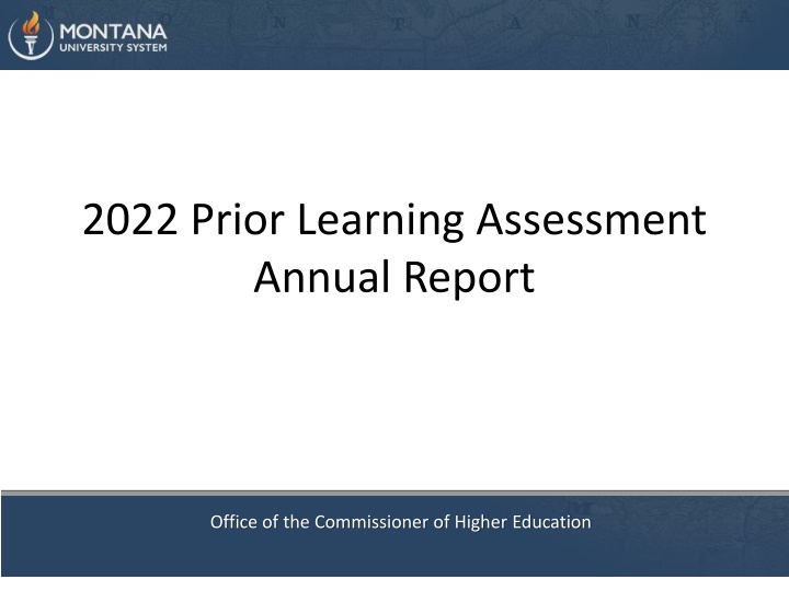 2022 prior learning assessment annual report