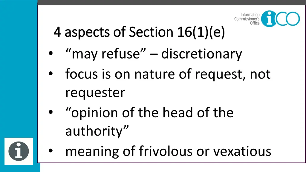 4 aspects of section 16 1 e 4 aspects of section