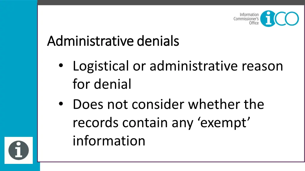 administrative administrativedenials logistical