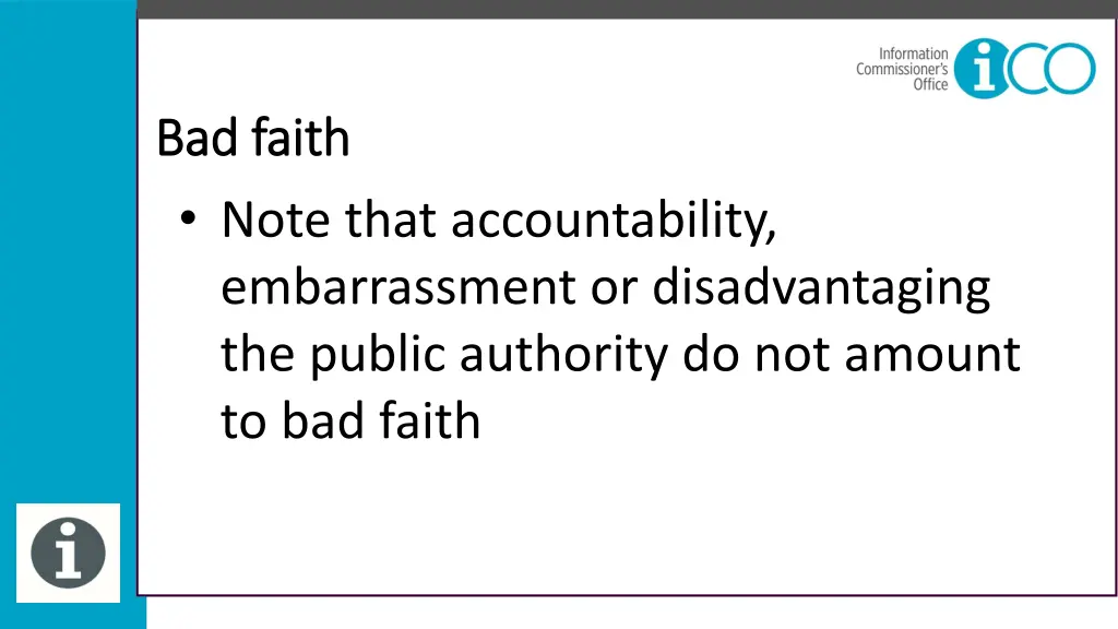 bad faith bad faith note that accountability