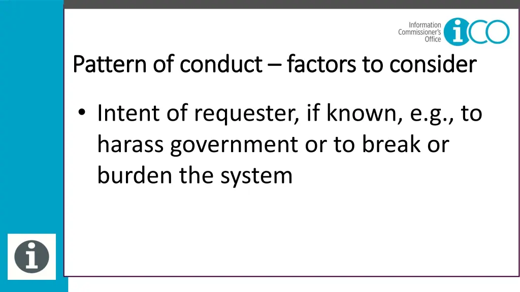 pattern of conduct pattern of conduct factors 2