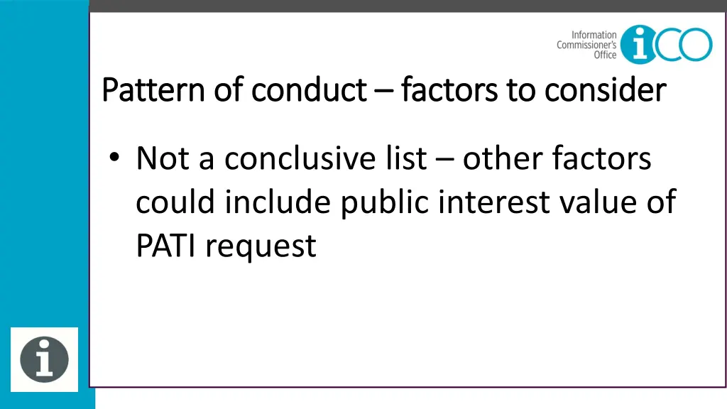 pattern of conduct pattern of conduct factors 3