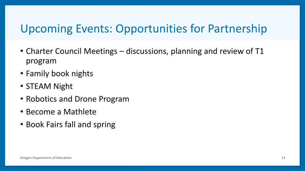 upcoming events opportunities for partnership