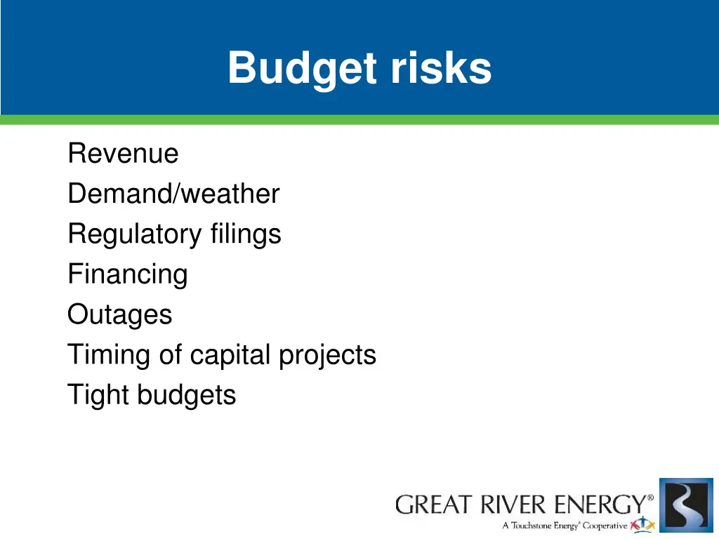 budget risks