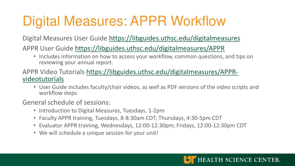 digital measures appr workflow