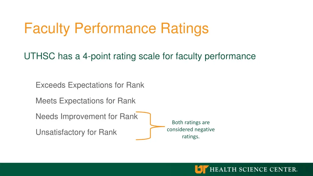 faculty performance ratings