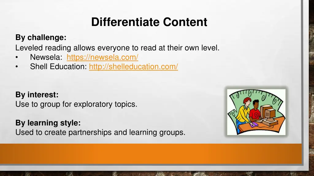 differentiate content