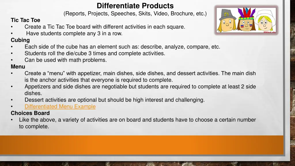 differentiate products reports projects speeches