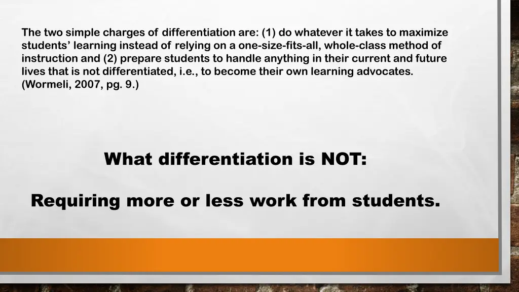 the two simple charges of differentiation