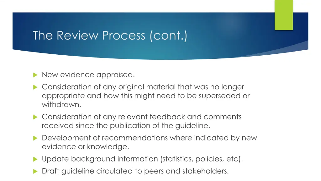 the review process cont 1