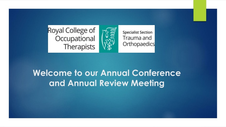 welcome to our annual conference and annual