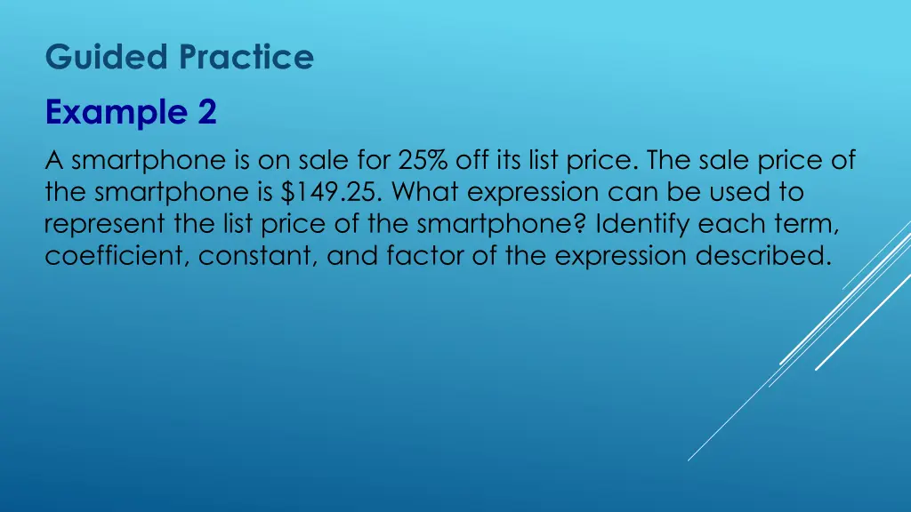 guided practice example 2 a smartphone is on sale