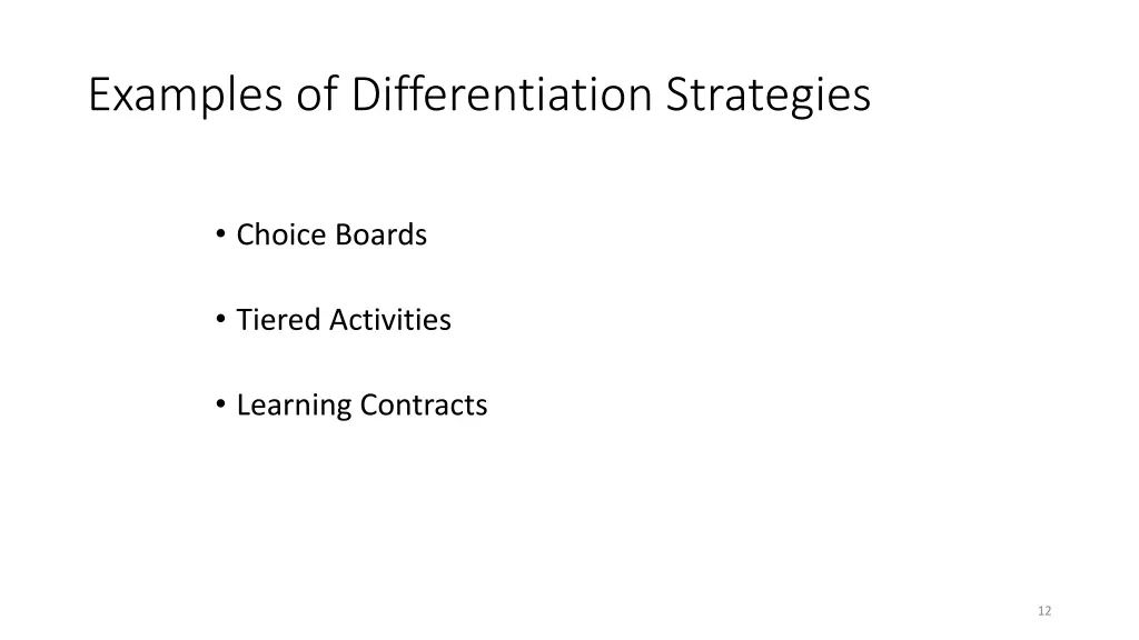 examples of differentiation strategies