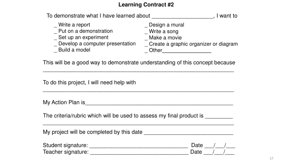 learning contract 2