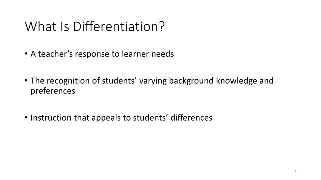 what is differentiation