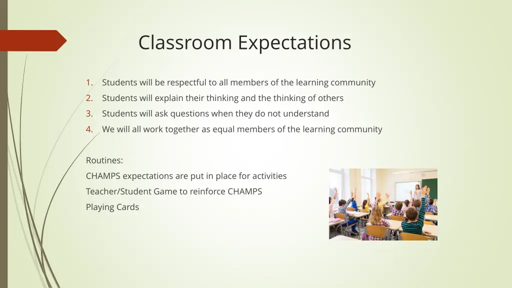 classroom expectations