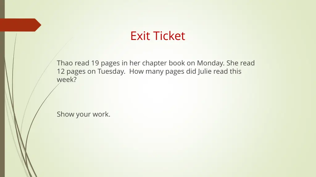 exit ticket