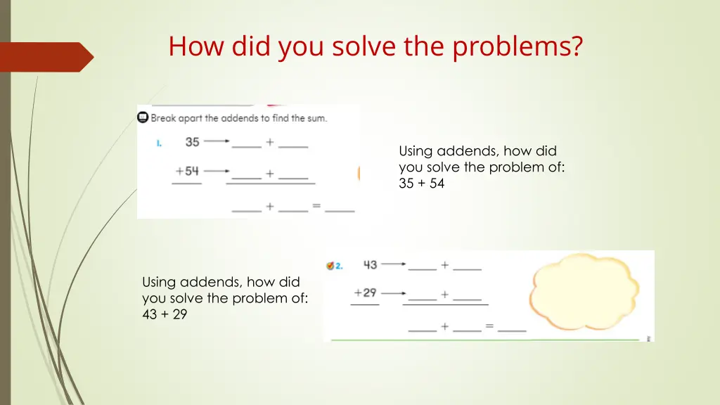 how did you solve the problems