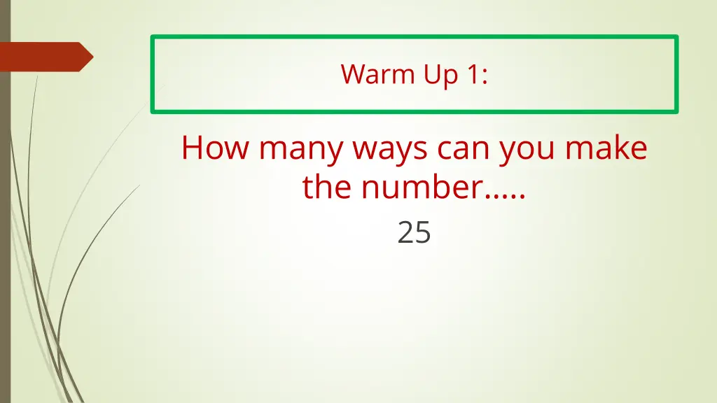 warm up 1