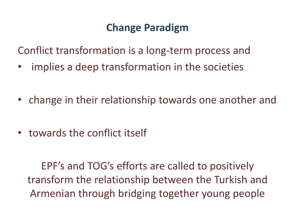 change paradigm