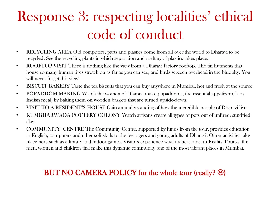 response 3 respecting localities ethical code