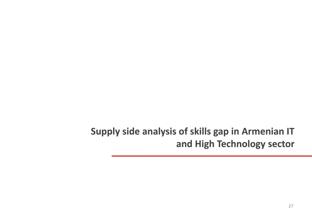 supply side analysis of skills gap in armenian