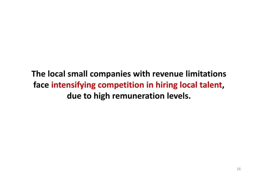 the local small companies with revenue