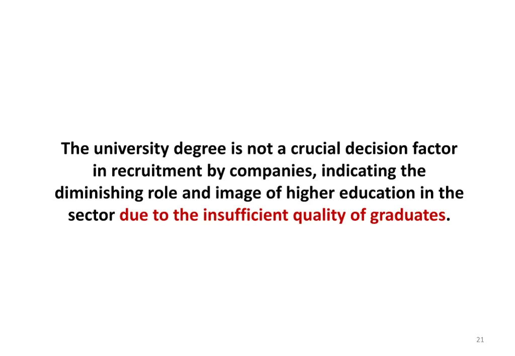 the university degree is not a crucial decision