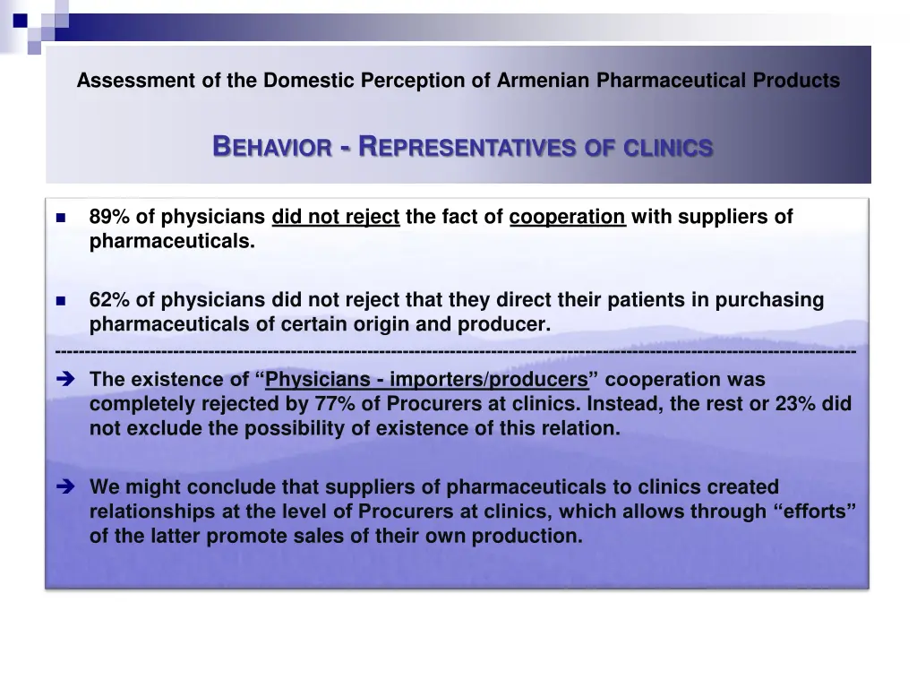 assessment of the domestic perception of armenian 42