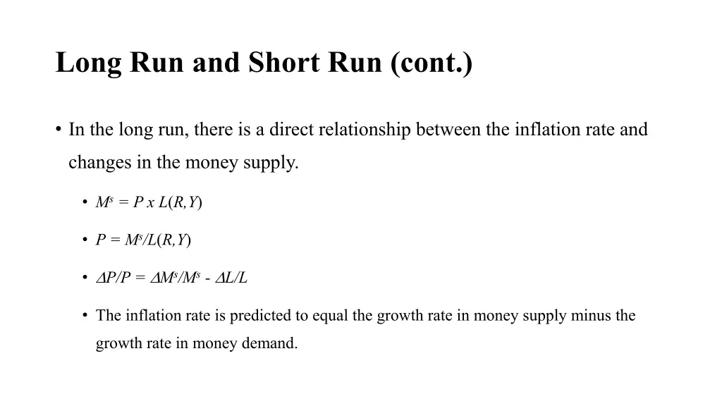 long run and short run cont 1