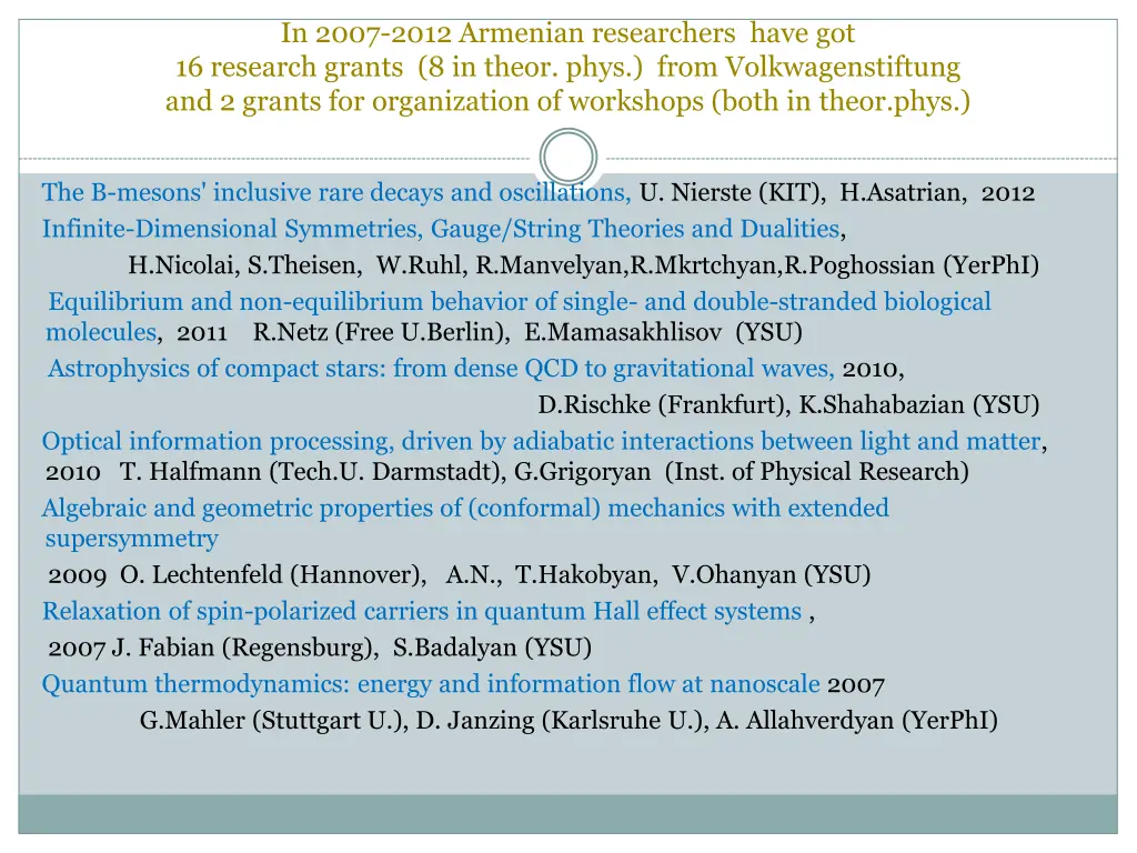 in 2007 2012 armenian researchers have