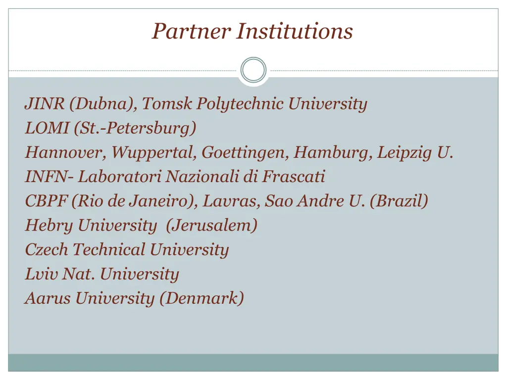 partner institutions