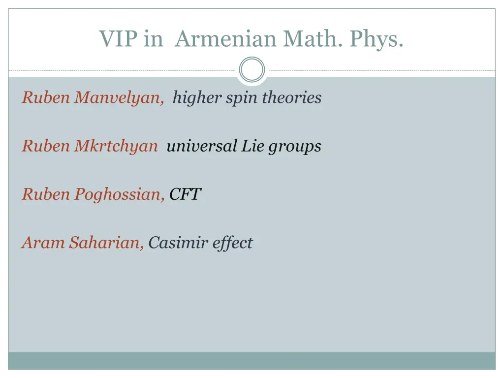 vip in armenian math phys