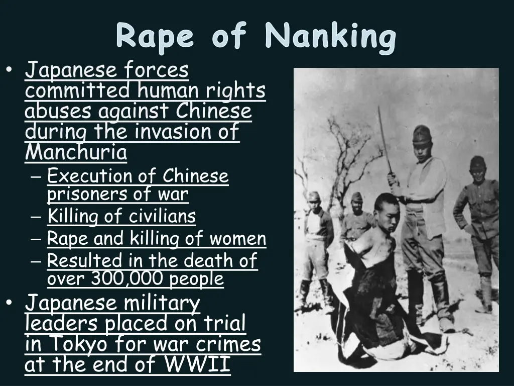 rape of nanking japanese forces committed human