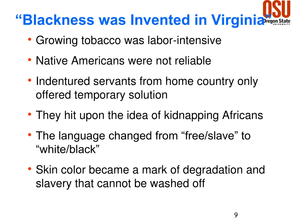 blackness was invented in virginia