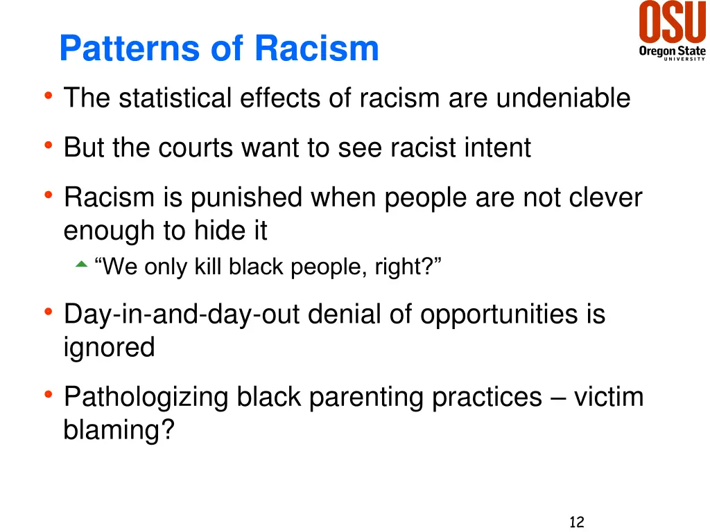 patterns of racism